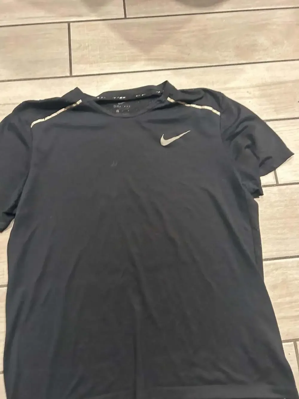 Nike Dri-FIT Running Men's Miler Short Sleeve T-Shirt Black Size Large